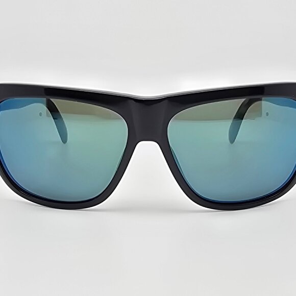 Diesel DL0100 Col.01Q Shiny Black Frame Green Mirror Lens Sunglasses Italy 58mm - Picture 2 of 12